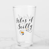 Isles of Scilly Flag Herz Glas (Vorderseite)