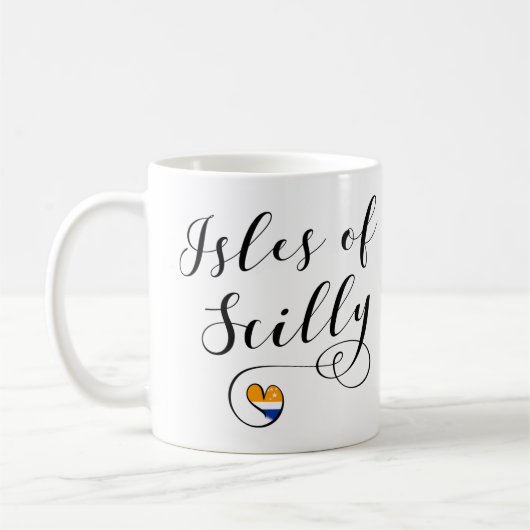 Isles of Scilly Flag Herz Kaffeetasse (Links)