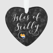 Isles of Scilly Flag Herz Ornament (Vorderseite)