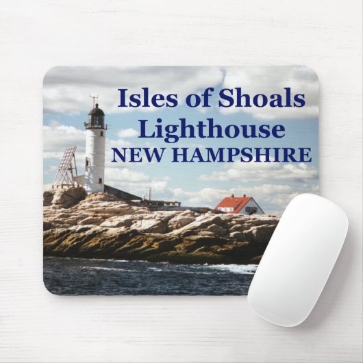 Isles of Shoals Lighthouse, New Hampshire Mousepad (Mit Mouse)