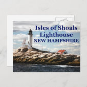 Isles of Shoals Lighthouse, New Hampshire Postcard Postkarte (Vorne/Hinten)