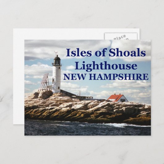 Isles of Shoals Lighthouse, New Hampshire Postcard Postkarte (Vorne/Hinten)