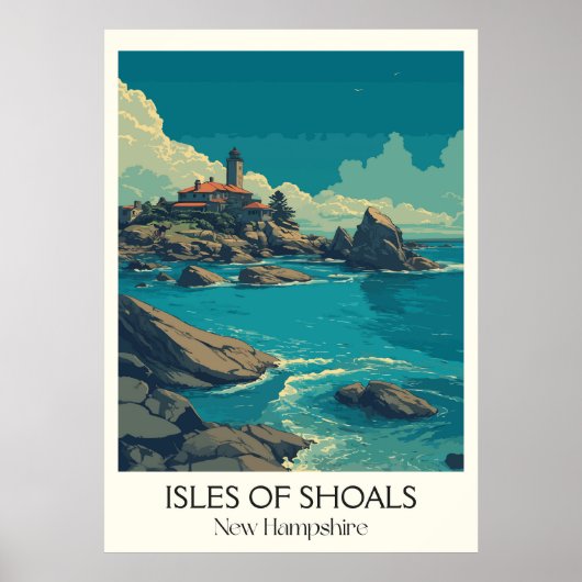 Isles of Shoals New Hampshire Coast Poster (Vorne)