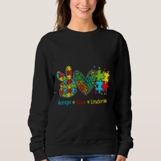 ISM Accept Liebe versteht Puzzleteile Gefärbte Kra Sweatshirt