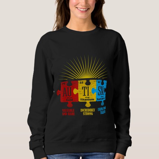 Ism Awareness Puzzle Chemical Element 69 Sweatshirt (Vorderseite)