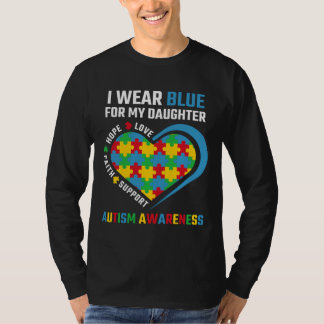 Ism Ich trage Blau für meine Tochter 5 T-Shirt