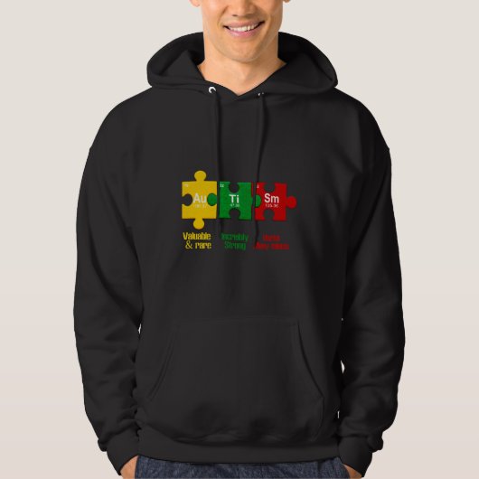 Ism Puzzle Chemistry Time Table Elements Autismus Hoodie (Vorderseite)