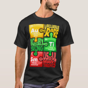 Ism Puzzle Chemistry Time Table Elements Autismus  T-Shirt