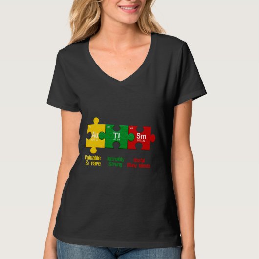 Ism Puzzle Chemistry Time Table Elements Autismus  T-Shirt (Vorderseite)