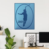 iSMASH Tennis gerahmt Poster (Heimbüro)
