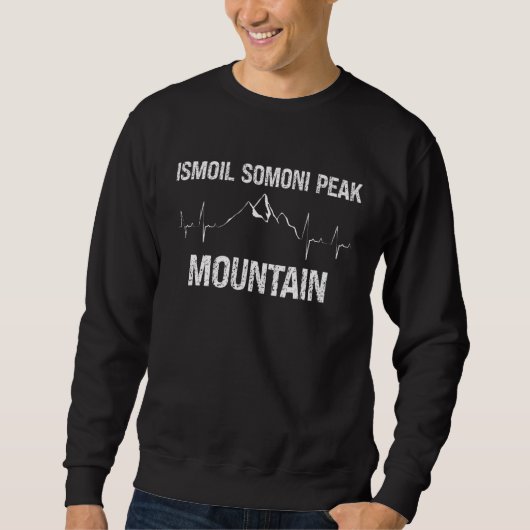 Ismoil Somoni Peak Mountain Climber Heartbeat Desi Sweatshirt (Vorderseite)