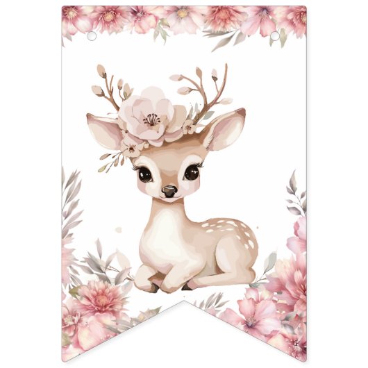 Isn’t She One Deerful Birthday Bunting Wimpelkette (Erste Fahne)