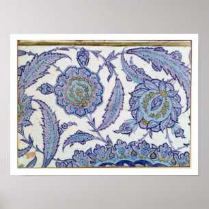 Isnik Töpferwarefliese, c.1520-50 Poster