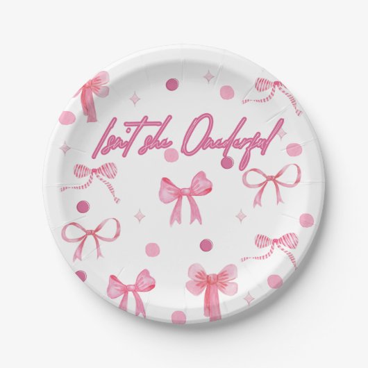 Isn't she Onederful party paper plates Pappteller (Vorderseite)