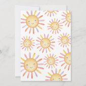 Isn't She Onederful Sun Girl 1st Birthday Einladung (Rückseite)