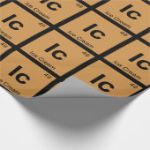 ISO - Ice Cream Chemistry Periodic Table Symbol Geschenkpapier (Ecke)