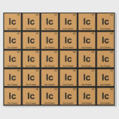 ISO - Ice Cream Chemistry Periodic Table Symbol Geschenkpapier (Flach)