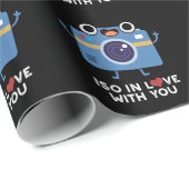 ISO in Liebe mit Ihnen lustige Kamera pudeln dunkl Geschenkpapier (Rolleneckpunkt)