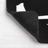iSoar Weiß auf Schwarzem Mousepad (Ecke)