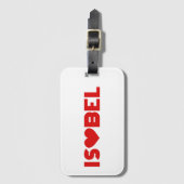 Isobel-Liebe Gepäckanhänger (Vorderseite Vertikal)