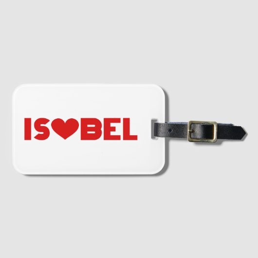 Isobel-Liebe Gepäckanhänger (Vorderseite (Horizontal))