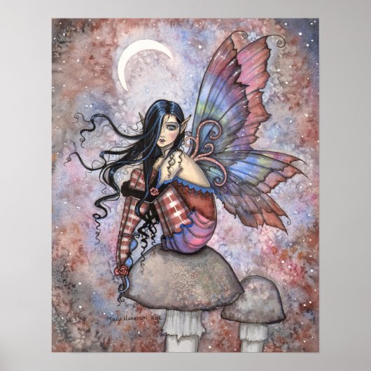 Isobel the Introvert Fairy Fantasy Art Print Poster (Vorne)