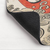 Isoda Koryusai Kranwellen und -aufgehende Sonne Mousepad (Ecke)