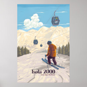 Isola 2000 Alpes-Maritimes Frankreich Skigebiet Poster