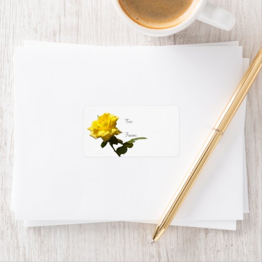 Isola Gelbe Rose - Vorlage Adressaufkleber (Insitu)