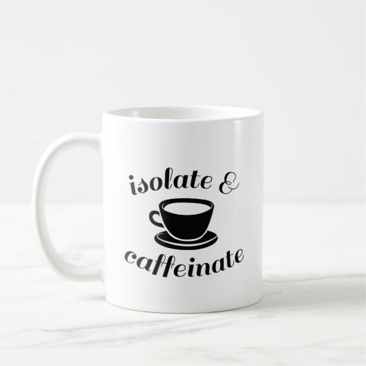 Isolat und Caffeinat Kaffeetasse (Links)