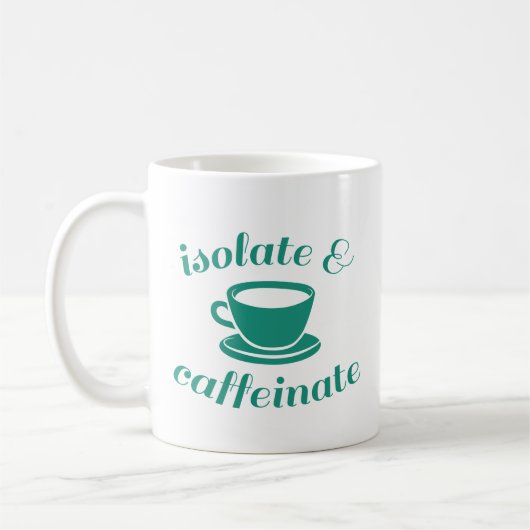 Isolat und Caffeinat Kaffeetasse (Links)