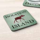 Isolation Island Hinweis Getränkeuntersetzer (Linke Seite)