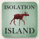 Isolation Island Hinweis Getränkeuntersetzer (Vorderseite)