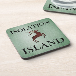 Isolation Island Hinweis Getränkeuntersetzer