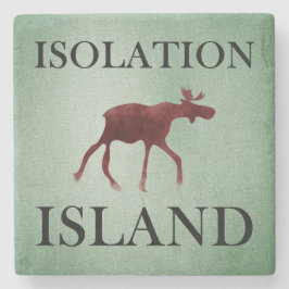 Isolation Island Hinweis Steinuntersetzer