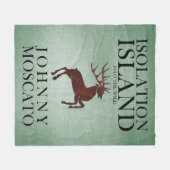 Isolation Island Hirsch Hinweis Design Fleecedecke (Vorderseite (Horizontal))