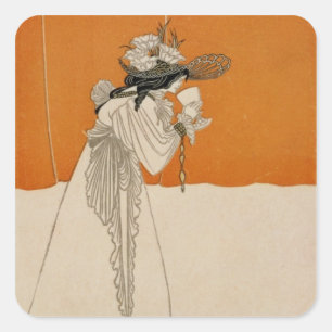 Isolde, Illustration aus 'The Studio', 1895 (lith Quadratischer Aufkleber