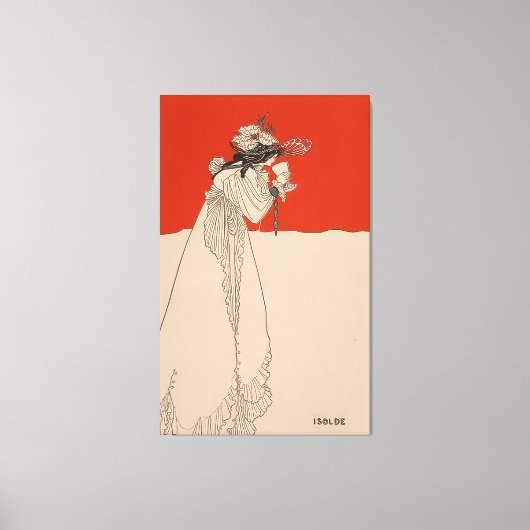 Isolde von Aubrey Beardsley Leinwanddruck (Vorderseite)