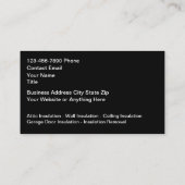 Isolierdienste - Kontaktkartons Visitenkarte (Rückseite)