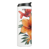 Isolierflasche Exotische Blumen Thermosbecher (Nach links gedreht)