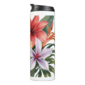 Isolierflasche Exotische Blumen Thermosbecher (Nach rechts gedreht)