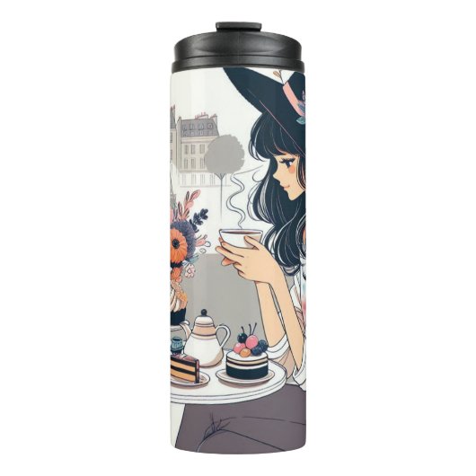 Isolierflasche Pause Kaffee Paris Thermosbecher (Vorderseite)
