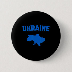Isolierte blaue Silhouette einer Karte der Ukraine Button