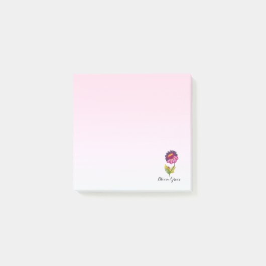 Isolierte Blume Post-it Klebezettel (Vorderseite)