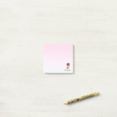 Isolierte Blume Post-it Klebezettel (Auf Schreibtisch)