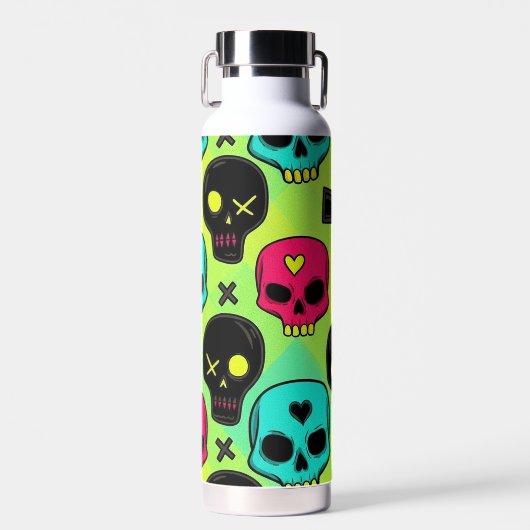 Isolierte Flasche mit Totenkopf-Muster (Vorne)