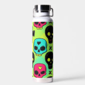 Isolierte Flasche mit Totenkopf-Muster (Rückseite)