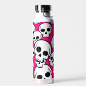 Isolierte Flasche mit Totenkopf-Muster (Links)