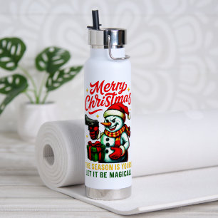 Isolierte Wasserflasche Gangstar Weihnachtsmann Trinkflasche