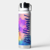 Isolierte Wasserflasche mit Strohhalm Trinkflasche (Hinten)